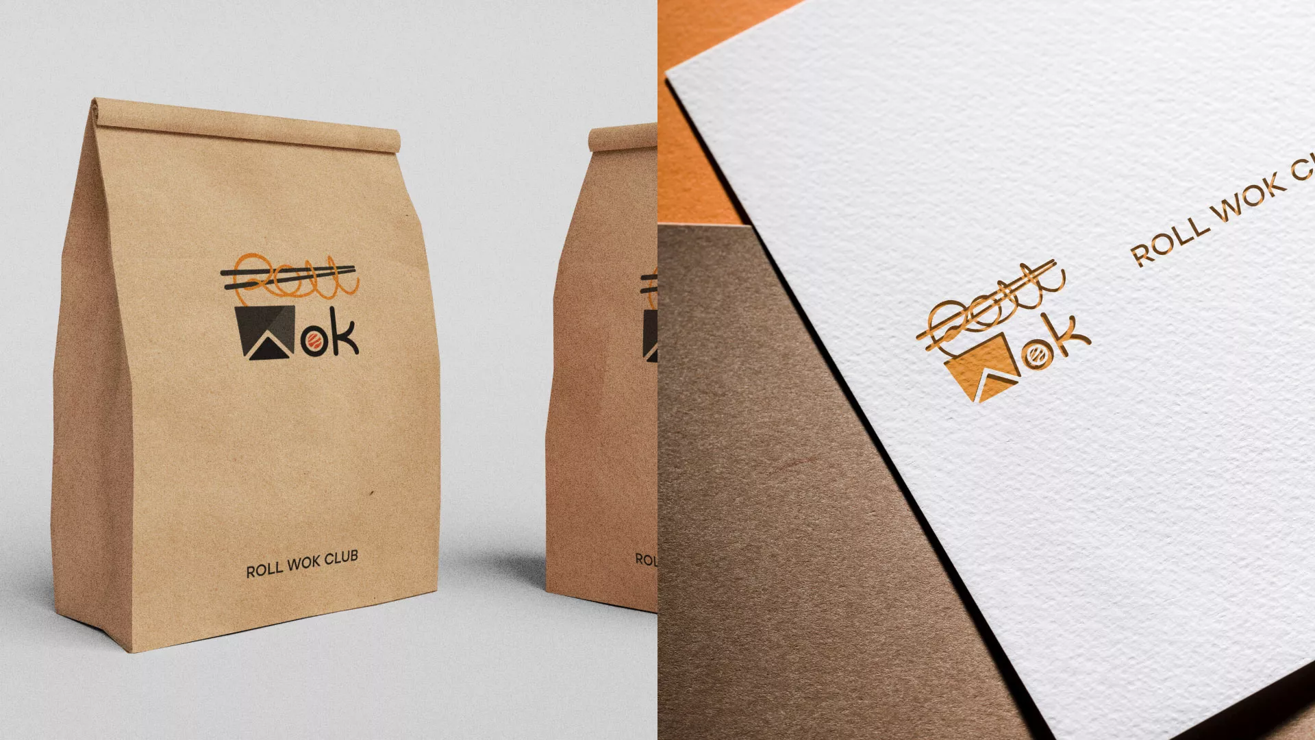 Разработка логотипа суши-бара «Roll Wok Club» в Артёмовске