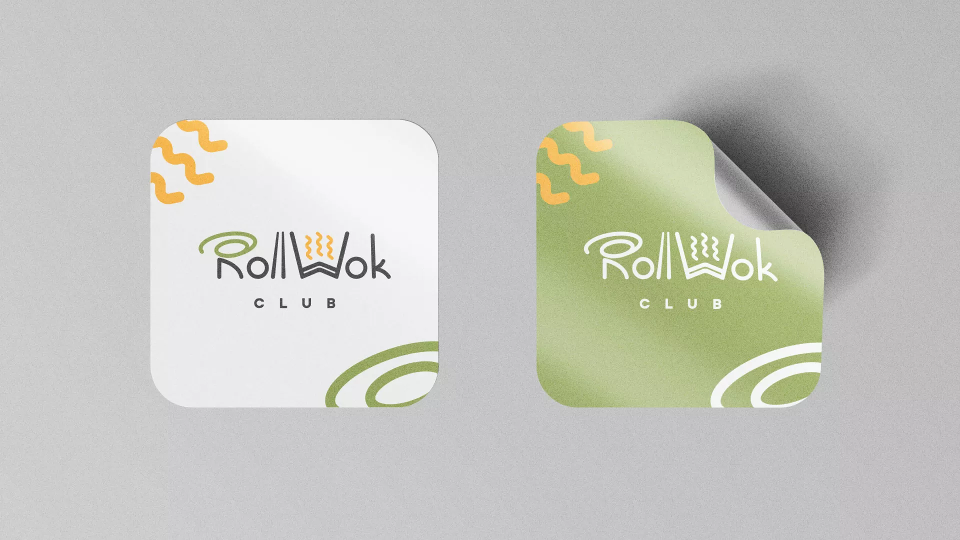 Разработка логотипа и фирменного стиля суши-бара «Roll Wok Club» в Артёмовске