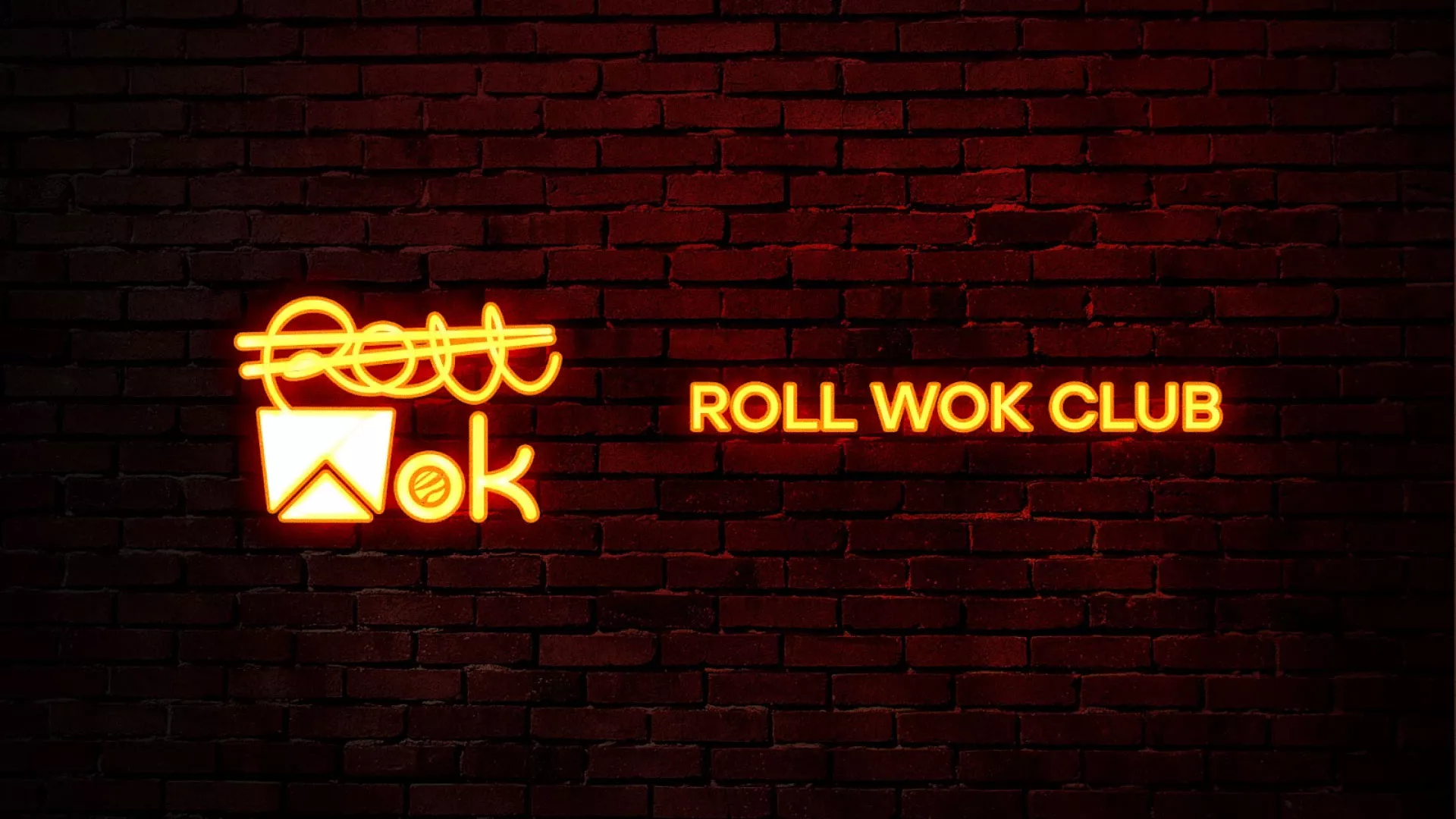 Разработка интерьерной вывески суши-бара «Roll Wok Club» в Артёмовске